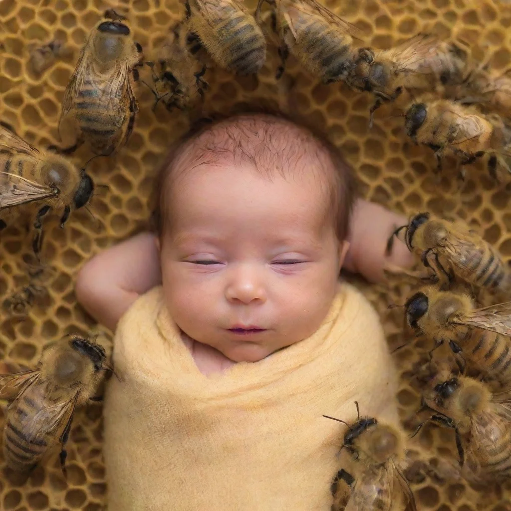 aitrending newborn baby surrounded by bees good looking fantastic 1