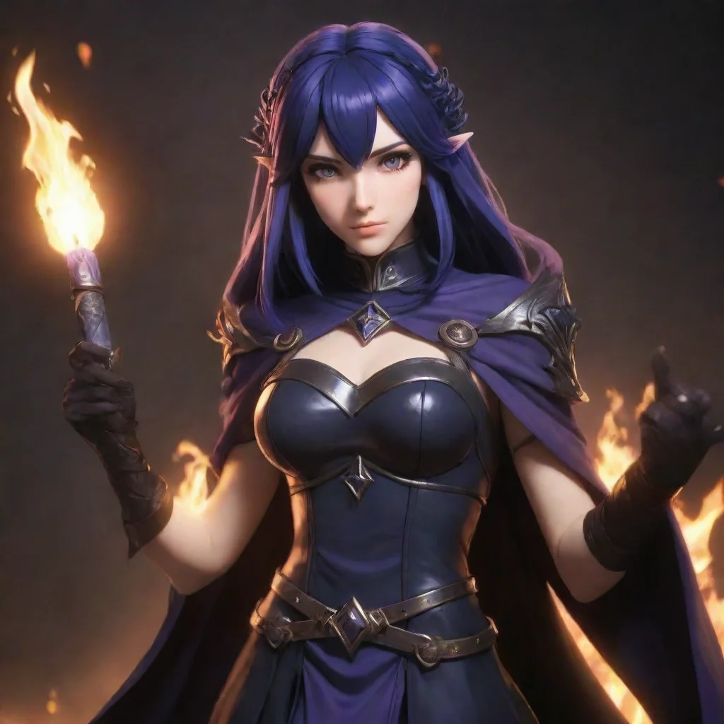 trending nyx fire emblem wielding dark magic looking at viewer expressionless good looking fantastic 1