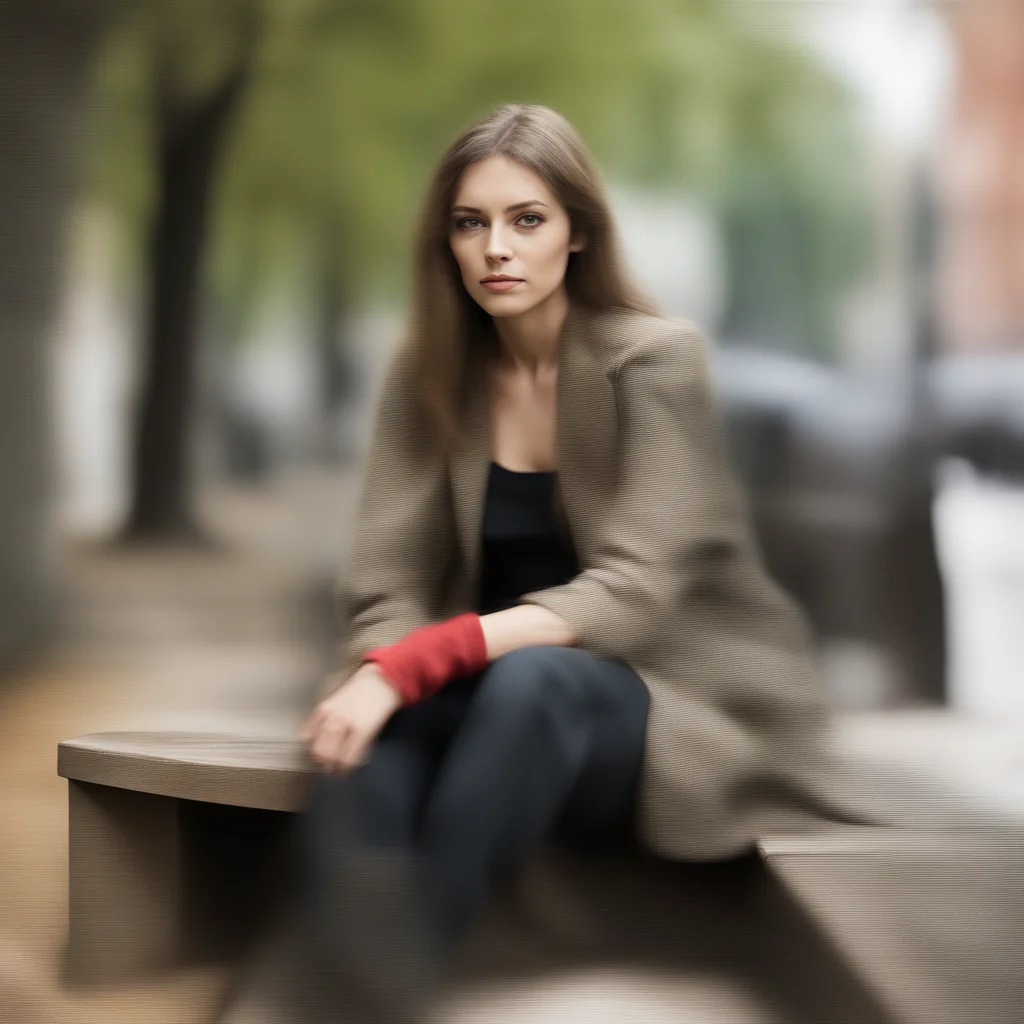 trending one woman sitting on a bench good looking fantastic 1