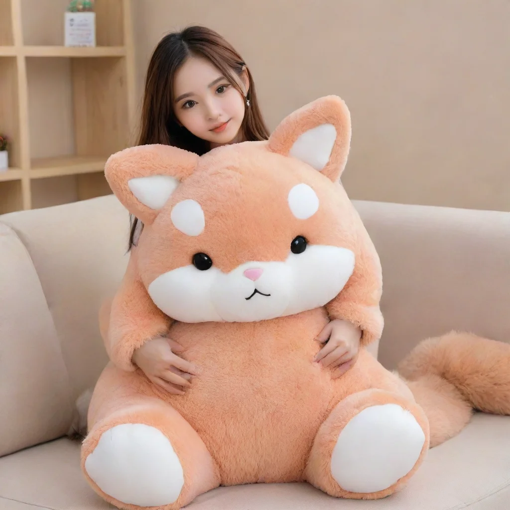 trending oversized fox furred rabbit plushie good looking fantastic 1