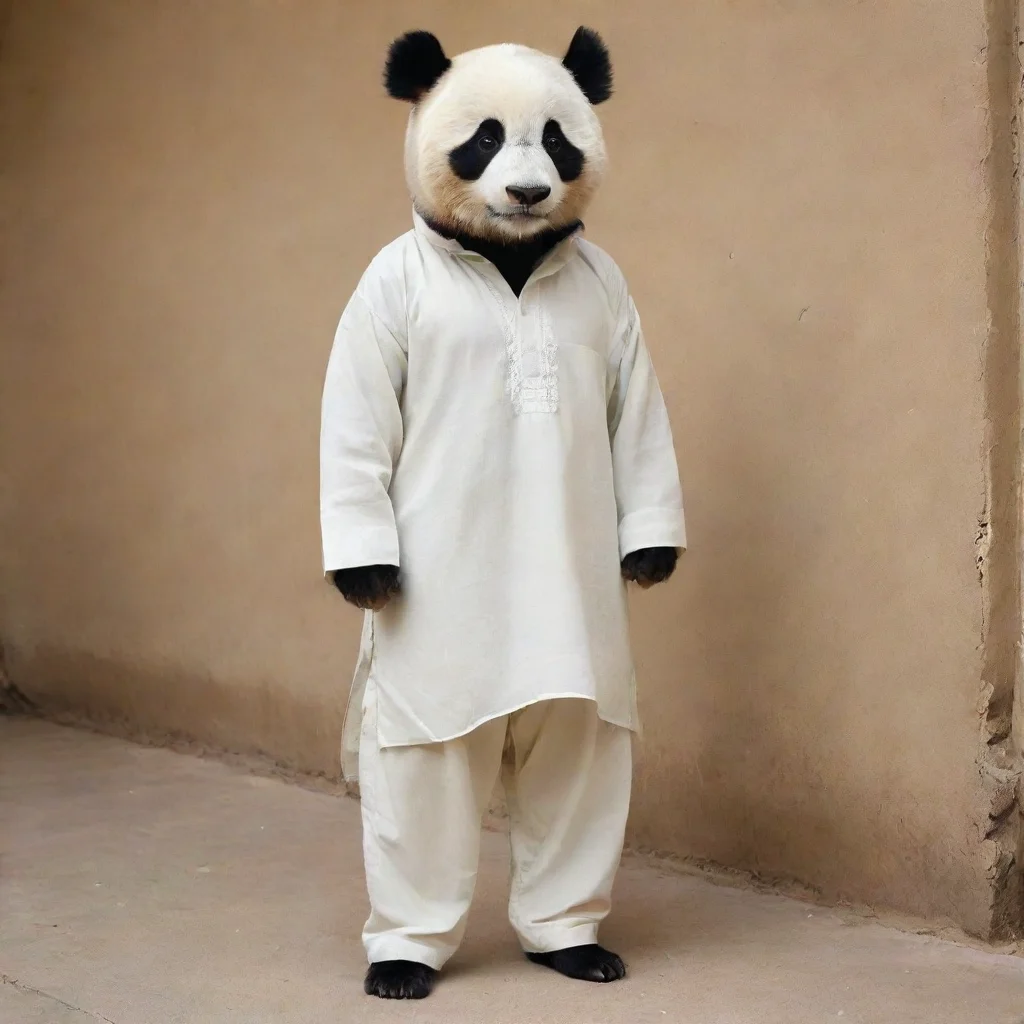 trending panda wearing shalwar kameez good looking fantastic 1