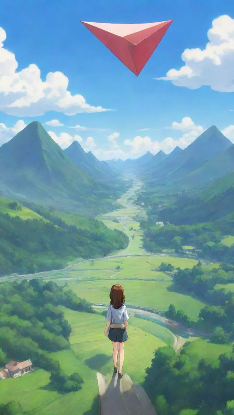 trending paper plane third person anime sweeping landscapes below hd detailed cartoon good looking fantastic 1 tall
