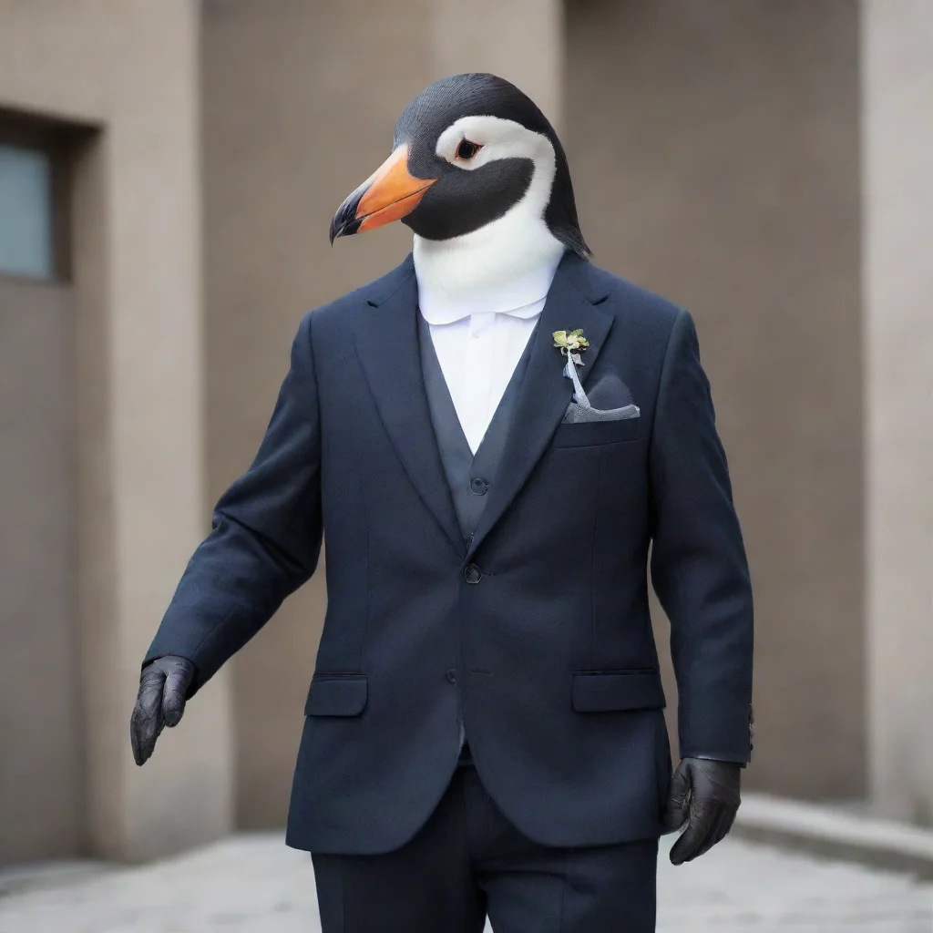 trending peguin wearing a suite calymodel good looking fantastic 1
