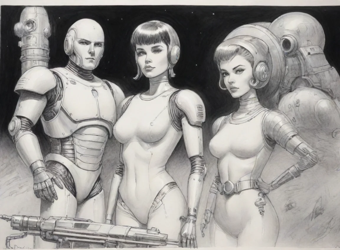 aitrending perry rhodan robots and spacegirl ink drawing good looking fantastic 1 landscape43