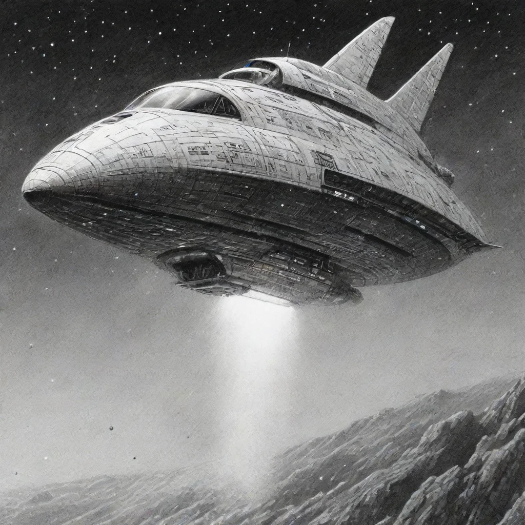 aitrending perry rhodan stippling drawing spaceship good looking fantastic 1