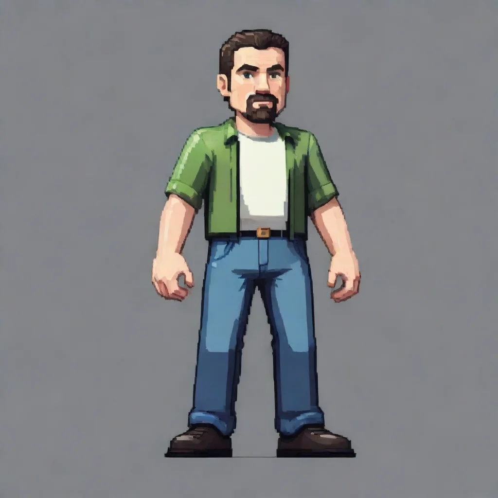 trending pixel art man  good looking fantastic 1