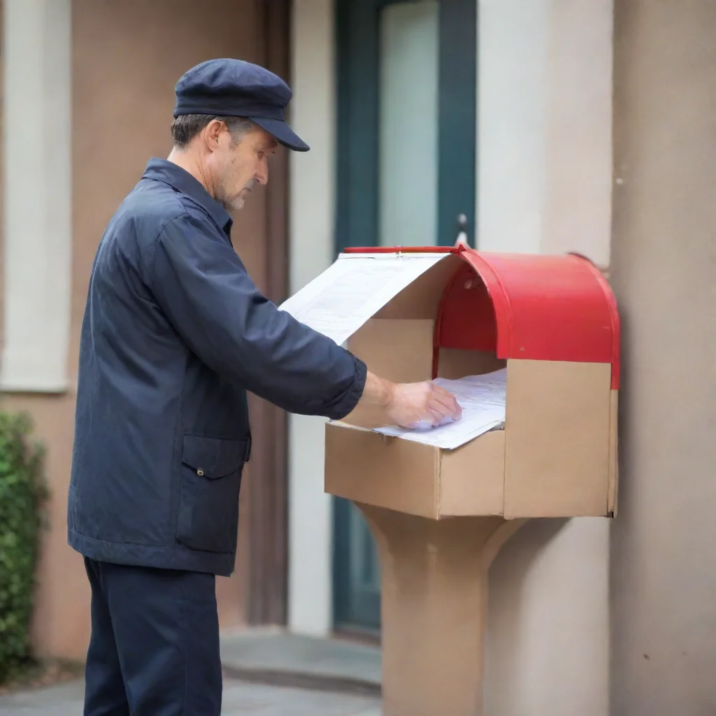 aitrending postman dropping one mail in the mail box good looking fantastic 1