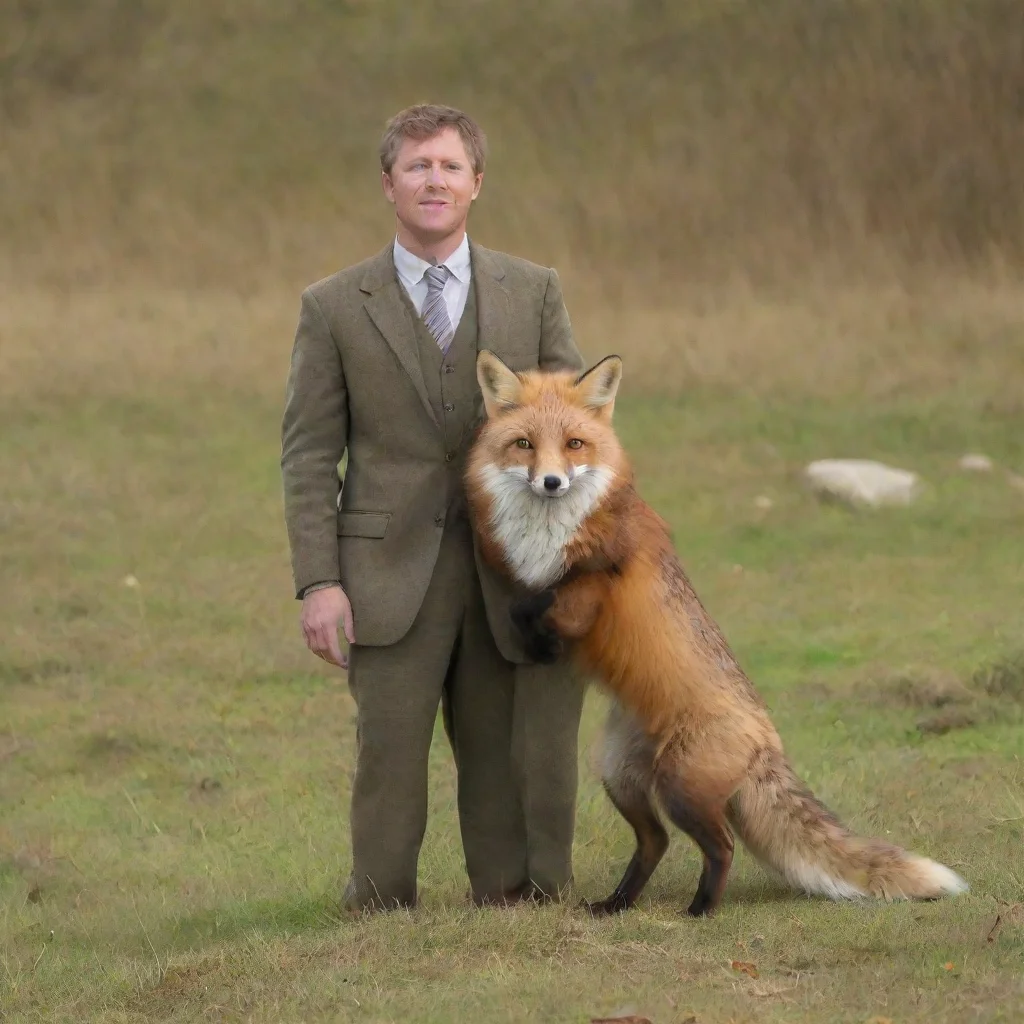 trending red fox mergin with human male good looking fantastic 1