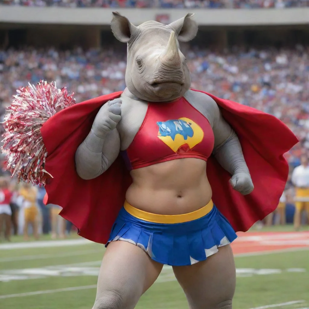 trending rhino cheerleader superhero  good looking fantastic 1