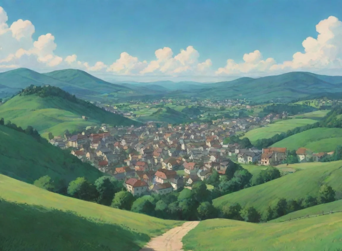 aitrending rolling hills peaceful town in distance ghibli aesthetic good looking fantastic 1 landscape43
