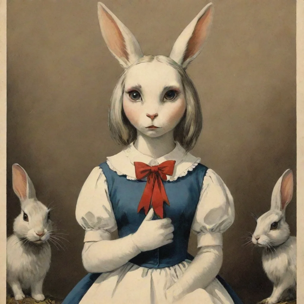 trending sad anthropomorphized rabbit girl slave propaganda poster good looking fantastic 1