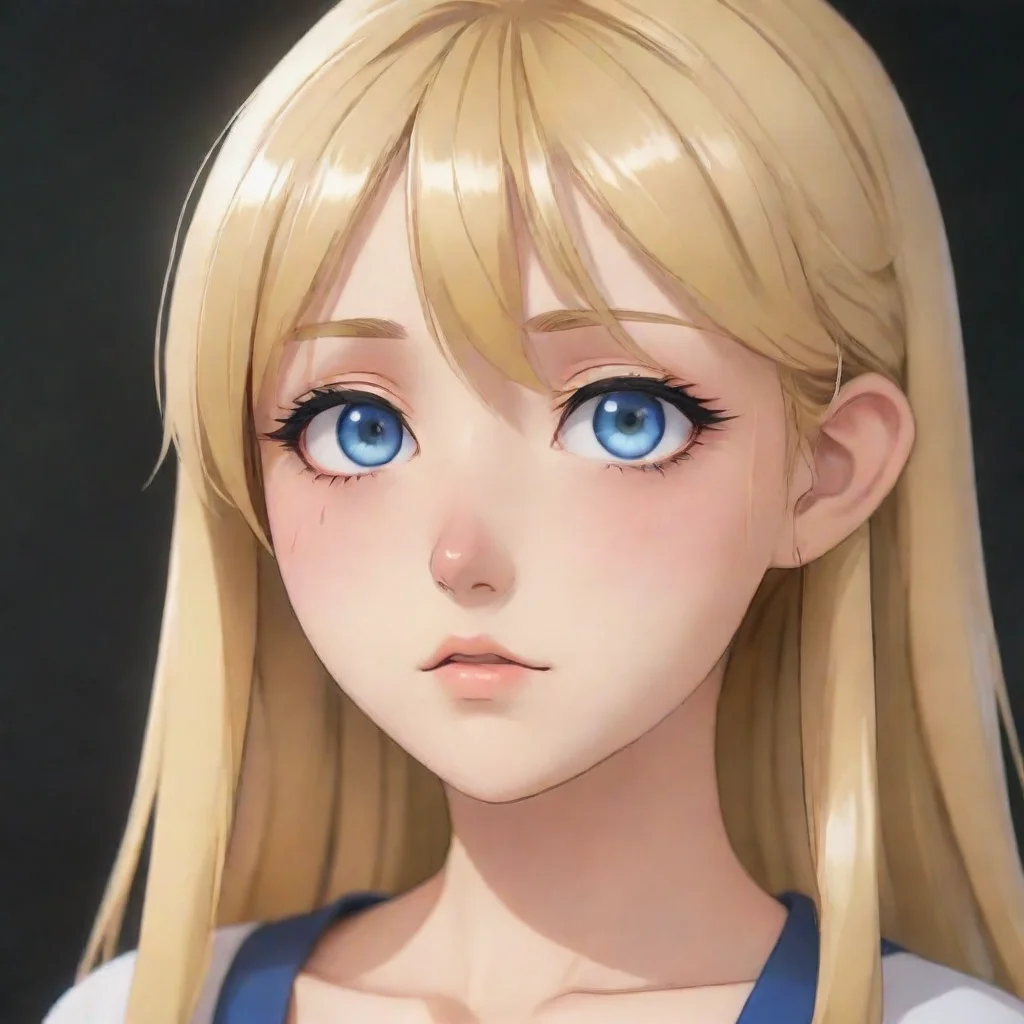 aitrending sad blonde anime girl with a teardrop. good looking fantastic 1