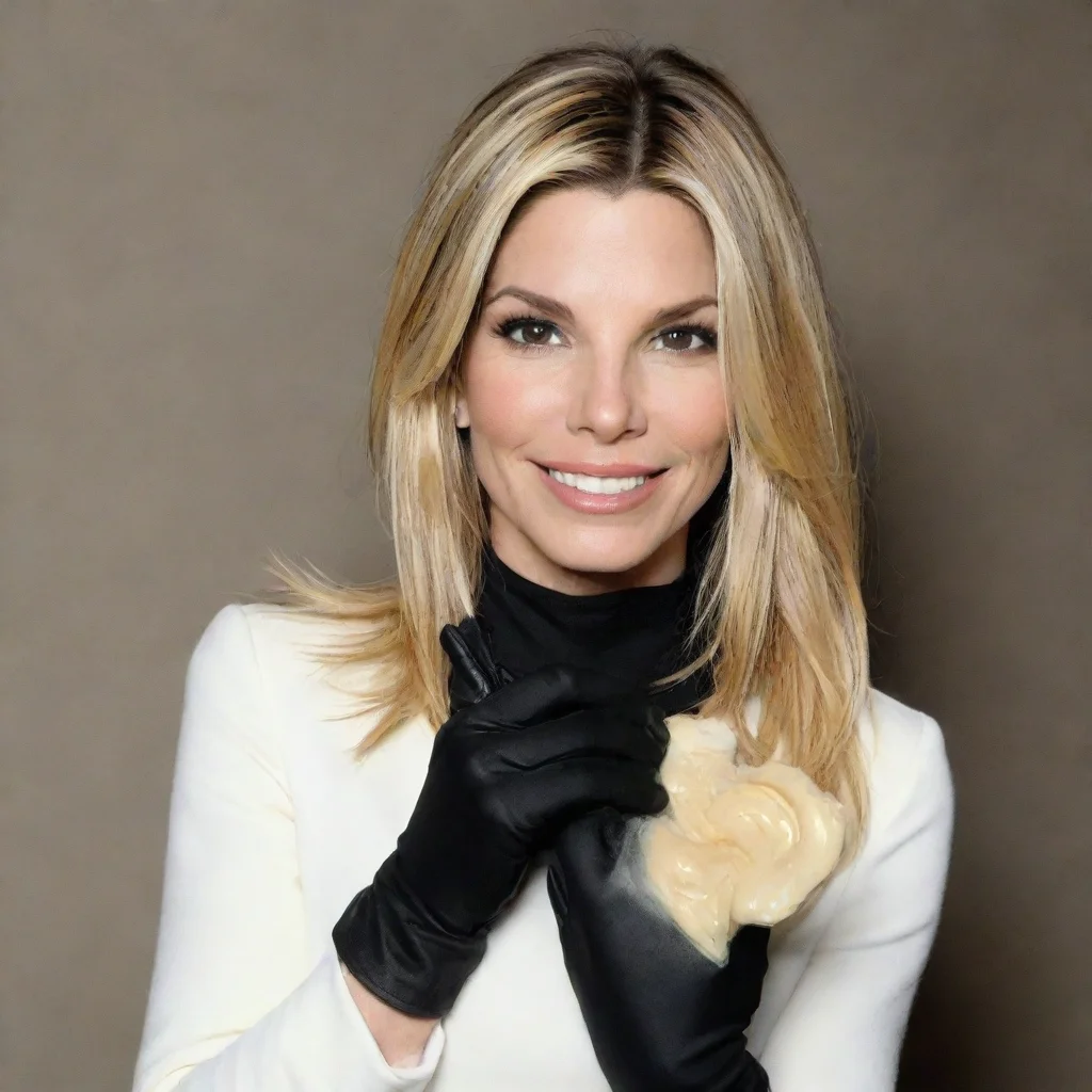 trending sandra bullock blonde hair smiling with black gloves and gun shooting  mayonnaise good looking fantastic 1