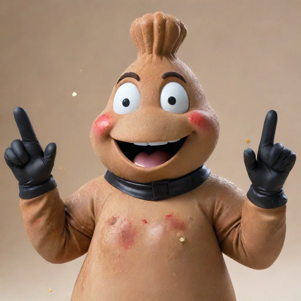 trending sandy cheeks  smiling with black deluxe nitrile gloves and gun and mayonnaise splattered everywhere good looking fantastic 1