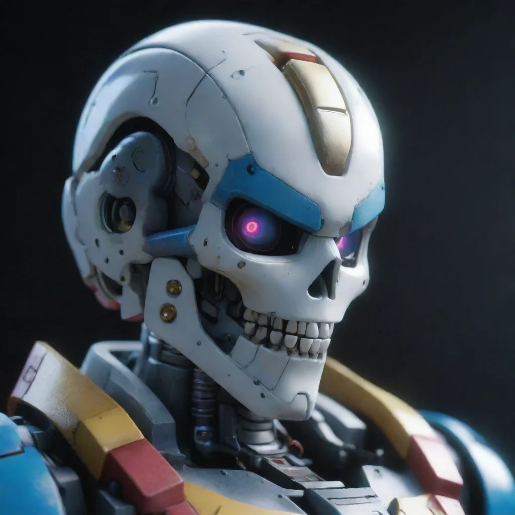 aitrending sans from undertale a hyper realistic high detailed 4k octane render of a gundam robot realistic cinematic lighting skull good looking fantastic 1