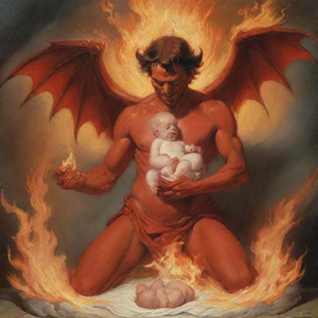 trending satan burning a newborn baby good looking fantastic 1