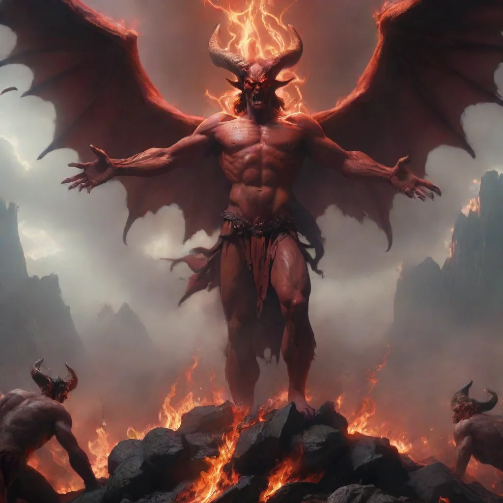 trending satan summoning his legions thomas lawrence vibrant color realistic unreal engine gloomy scenery 4k epic scale good looking fantastic 1