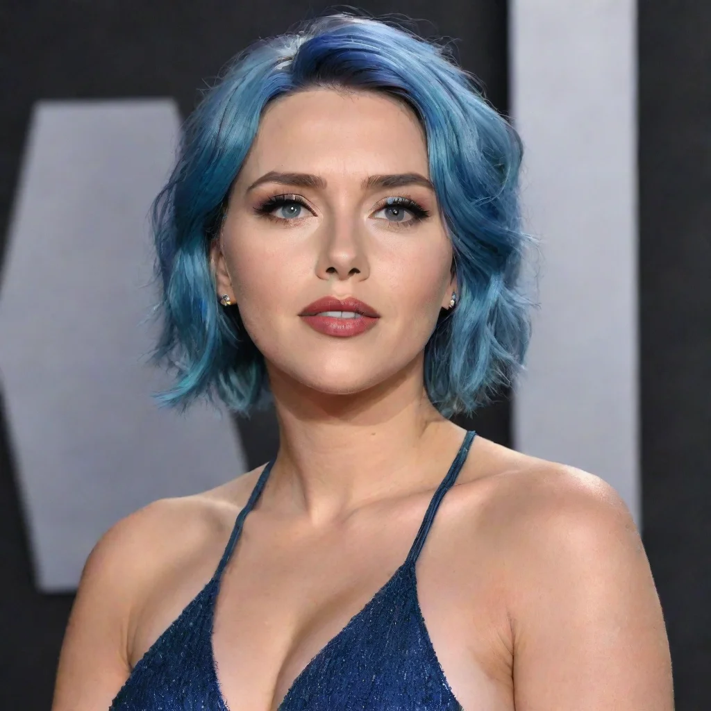 trending scarlett johansson with blue hair good looking fantastic 1