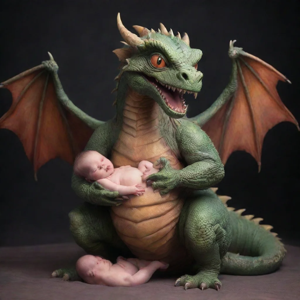 aitrending scary dragon holding a newborn baby good looking fantastic 1