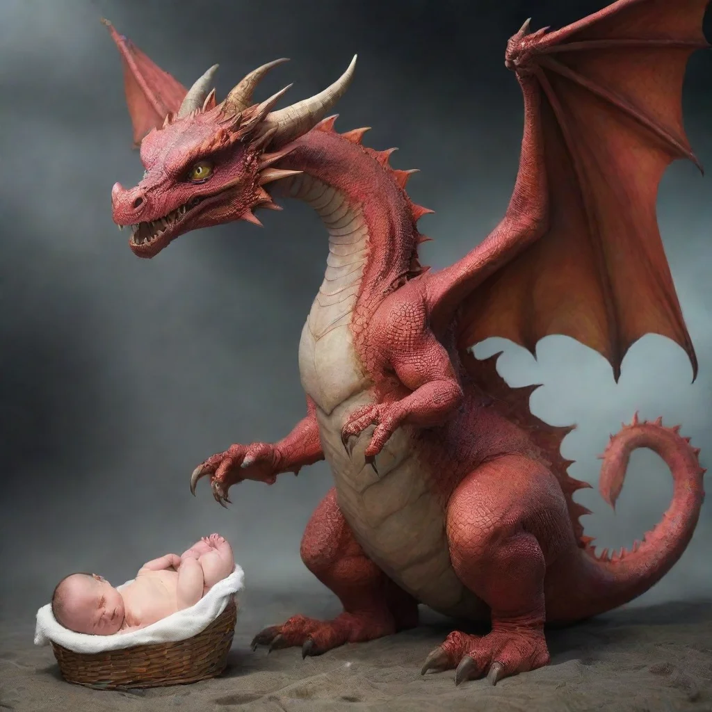 aitrending scary dragon picking up a newborn baby good looking fantastic 1