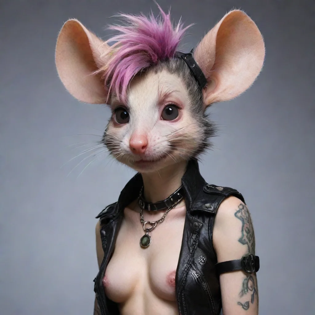 aitrending seductive female anthropomorphic furry rat punk good looking fantastic 1