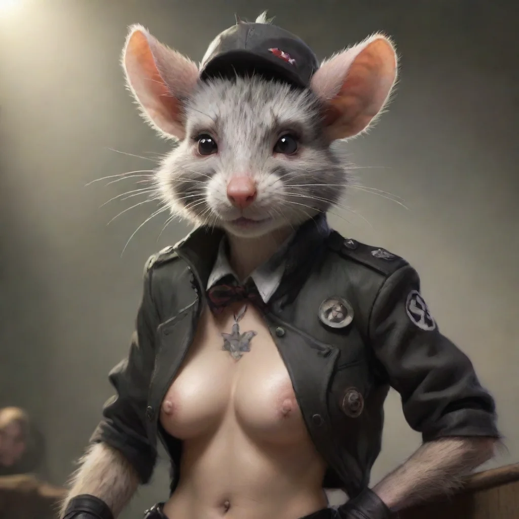 aitrending seductive female anthropomorphic furry rat punk neo nazis good looking fantastic 1