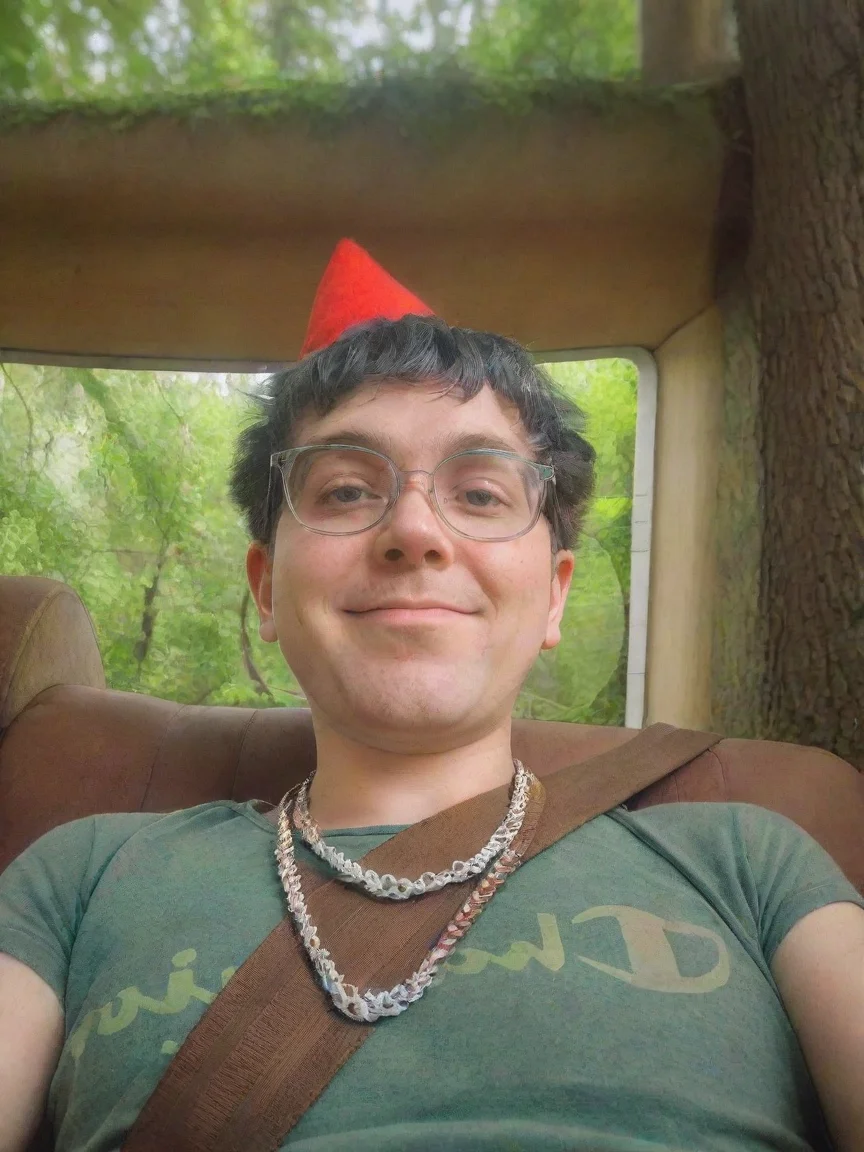 trending selfie gnome in forest good looking fantastic 1