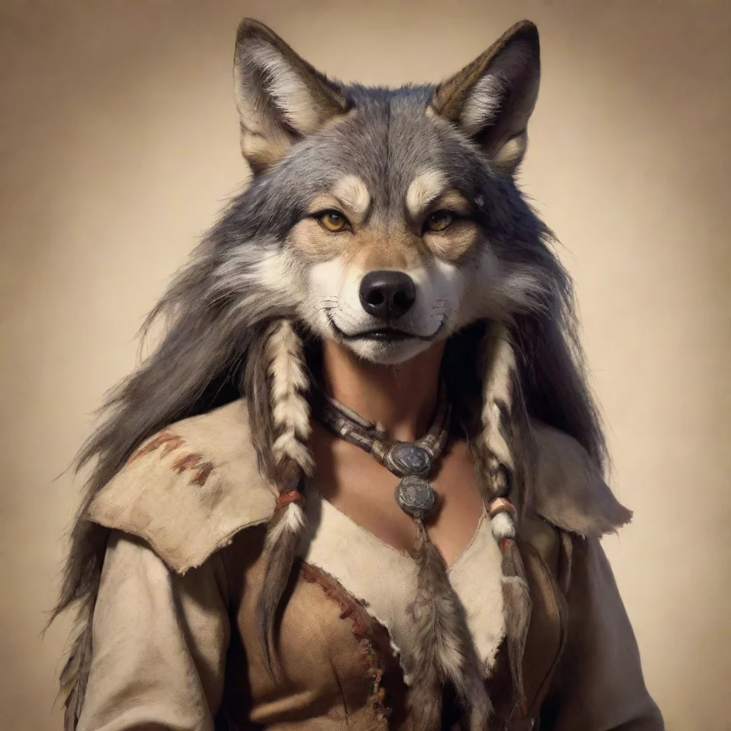 trending serious female anthropomorphic wolf native wild west good looking fantastic 1