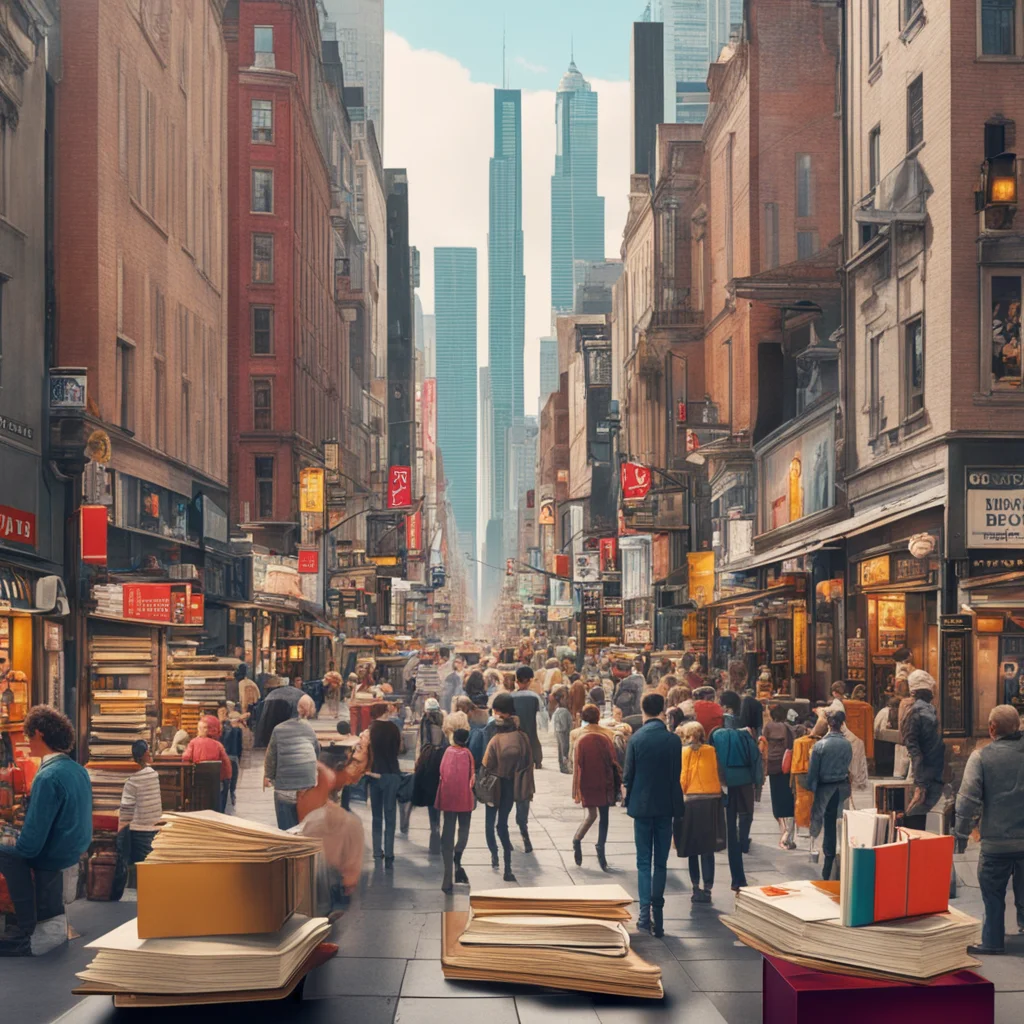 trending show a bustling city scene with people glued to their books good looking fantastic 1