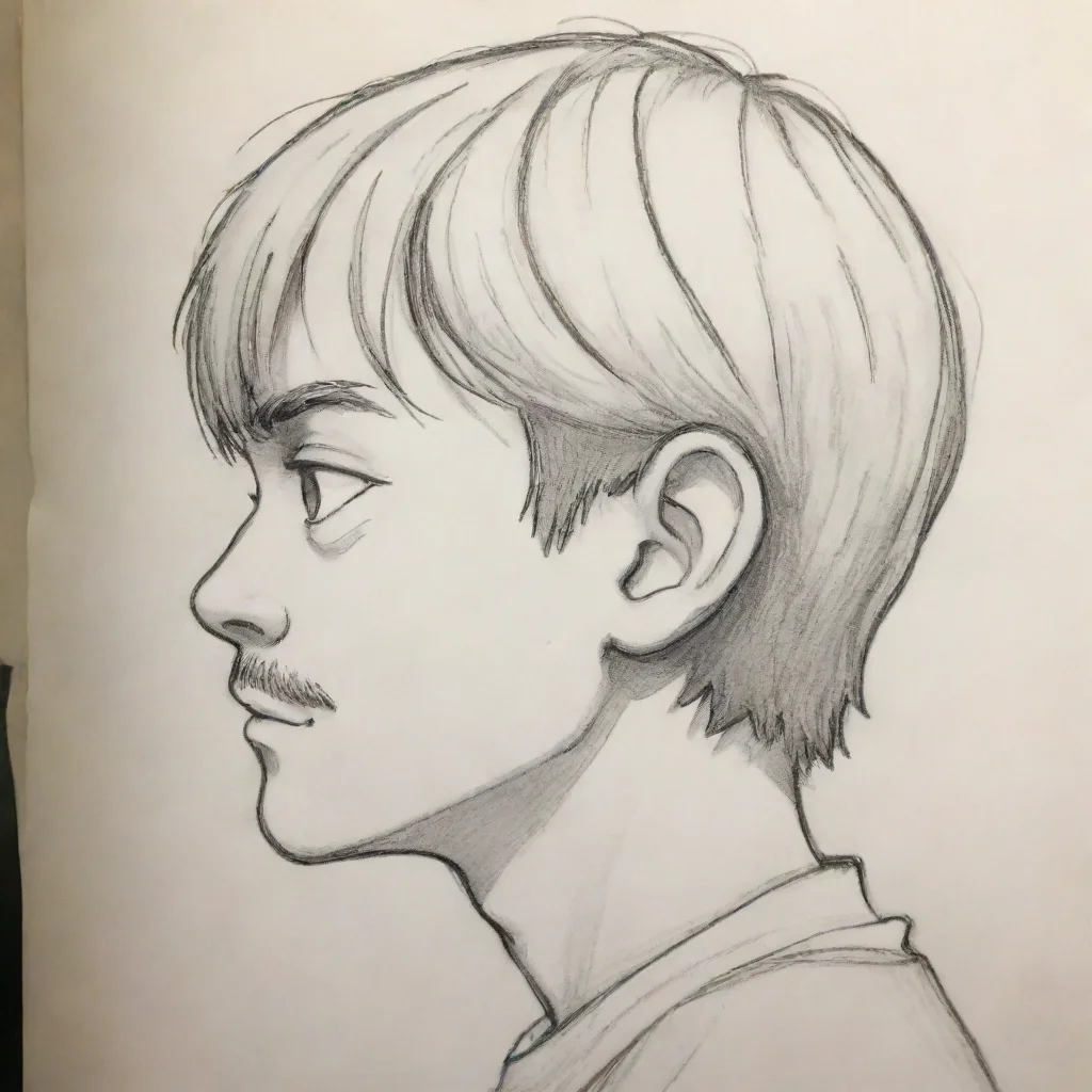 aitrending side view of a portrait head side face style of studio ghibli detail outline detail sketch slam dunk hayao miyazaki take good looking fantastic 1