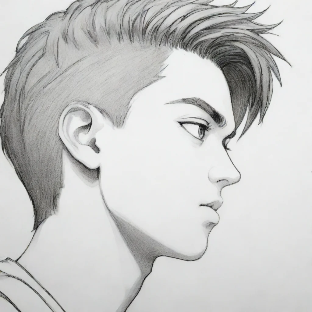 aitrending sideview of a head portrait detail outline detail sketch slam dunk anime manga comic good looking fantastic 1