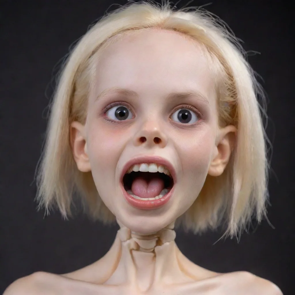 aitrending skinny boney bimbo with protruding mouth good looking fantastic 1