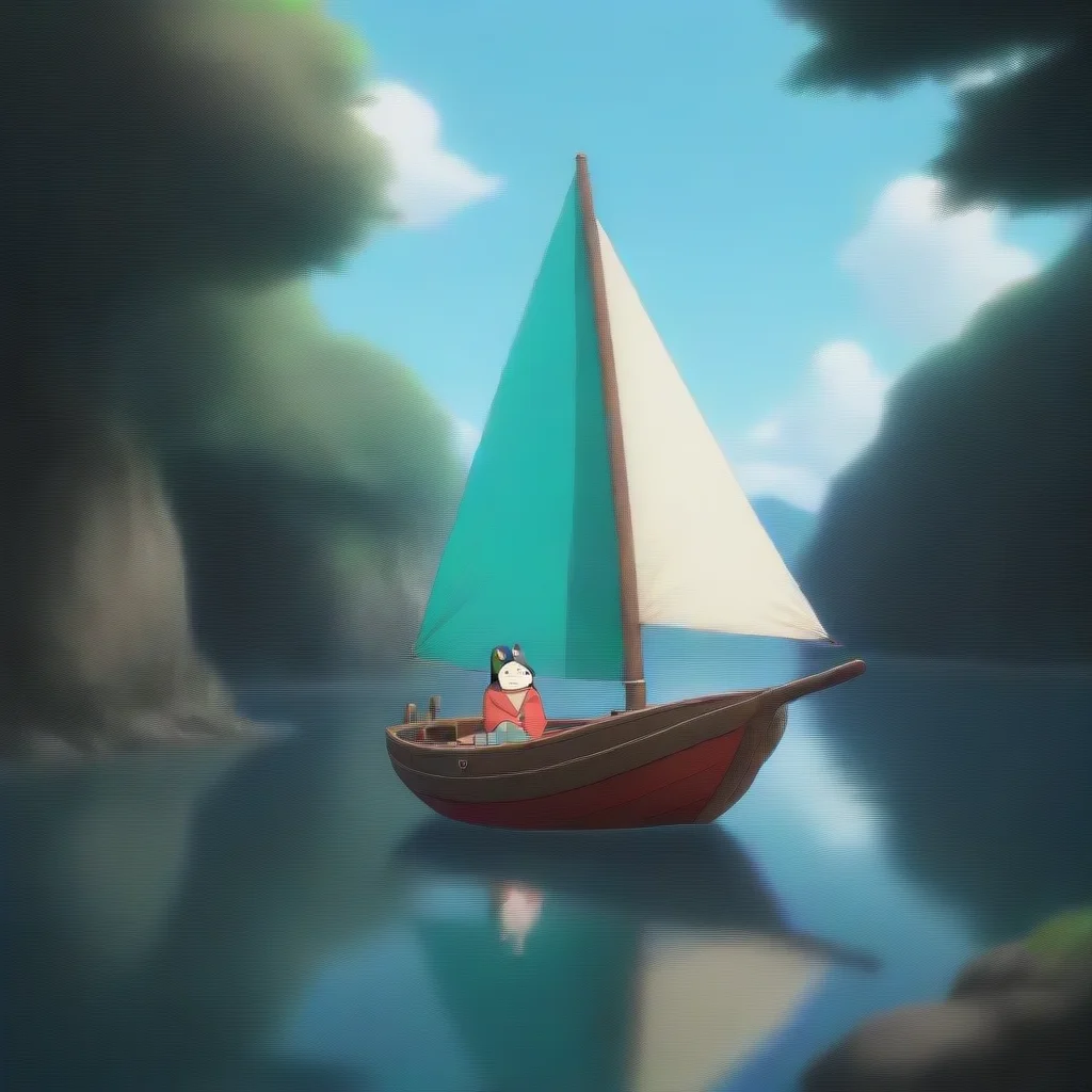 aitrending small sailboat studio ghibli relaxing calming lowfi good looking fantastic 1