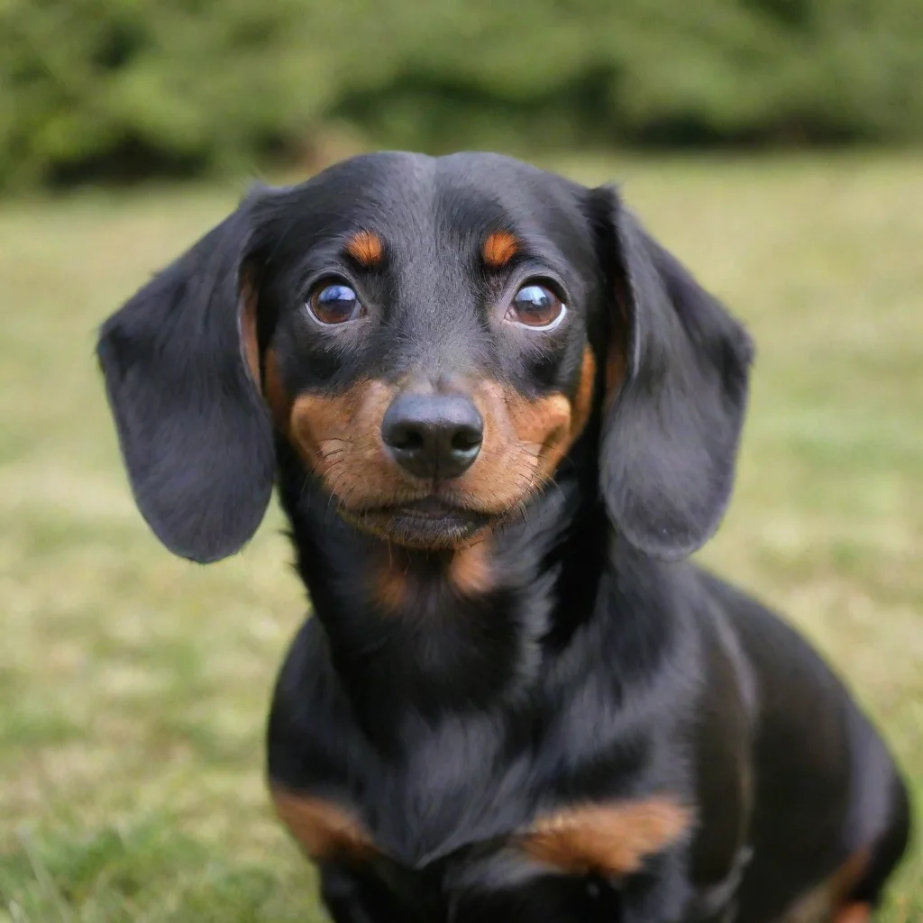 trending smiling cute black dachshund good looking fantastic 1