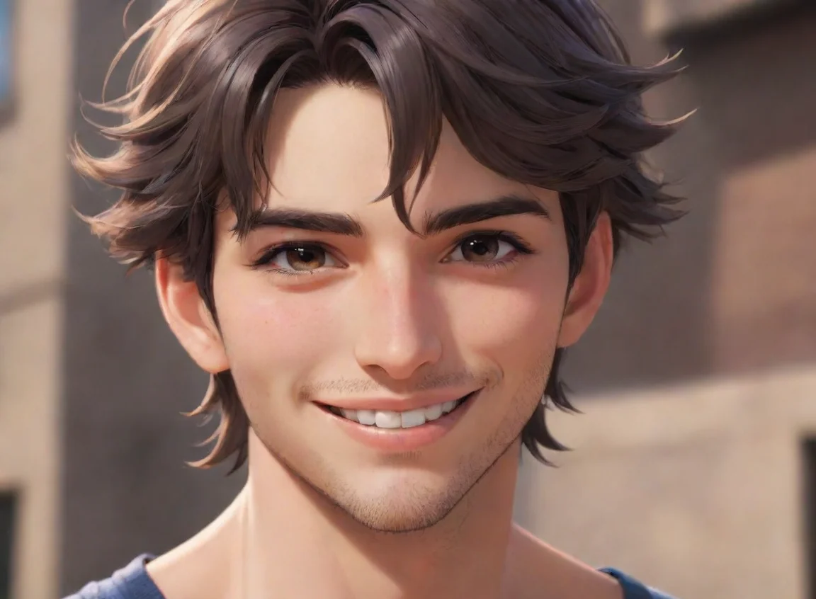 aitrending spanish anime character with sweet hd detailed artstation trending aesthetic close up masculine smile guy  good looking fantastic 1 landscape43