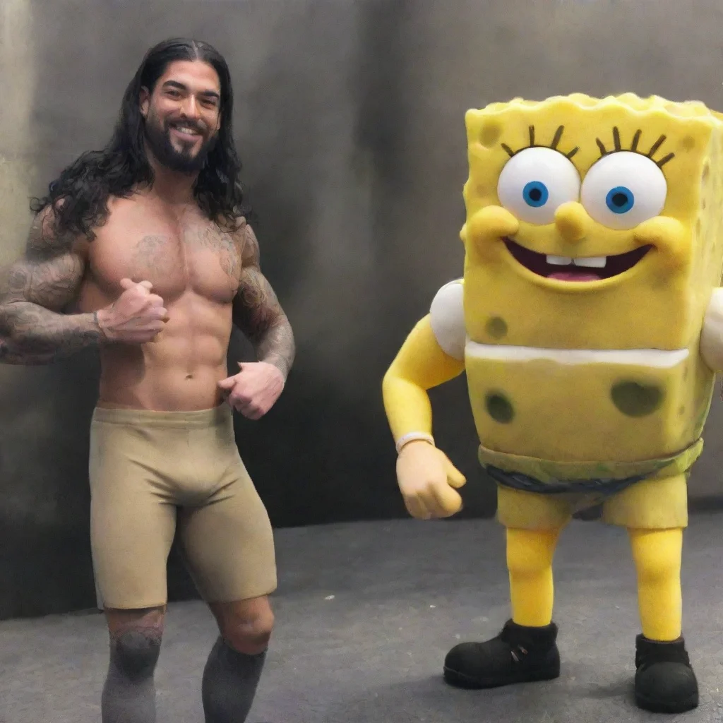 aitrending spongebob and roman reigns  good looking fantastic 1