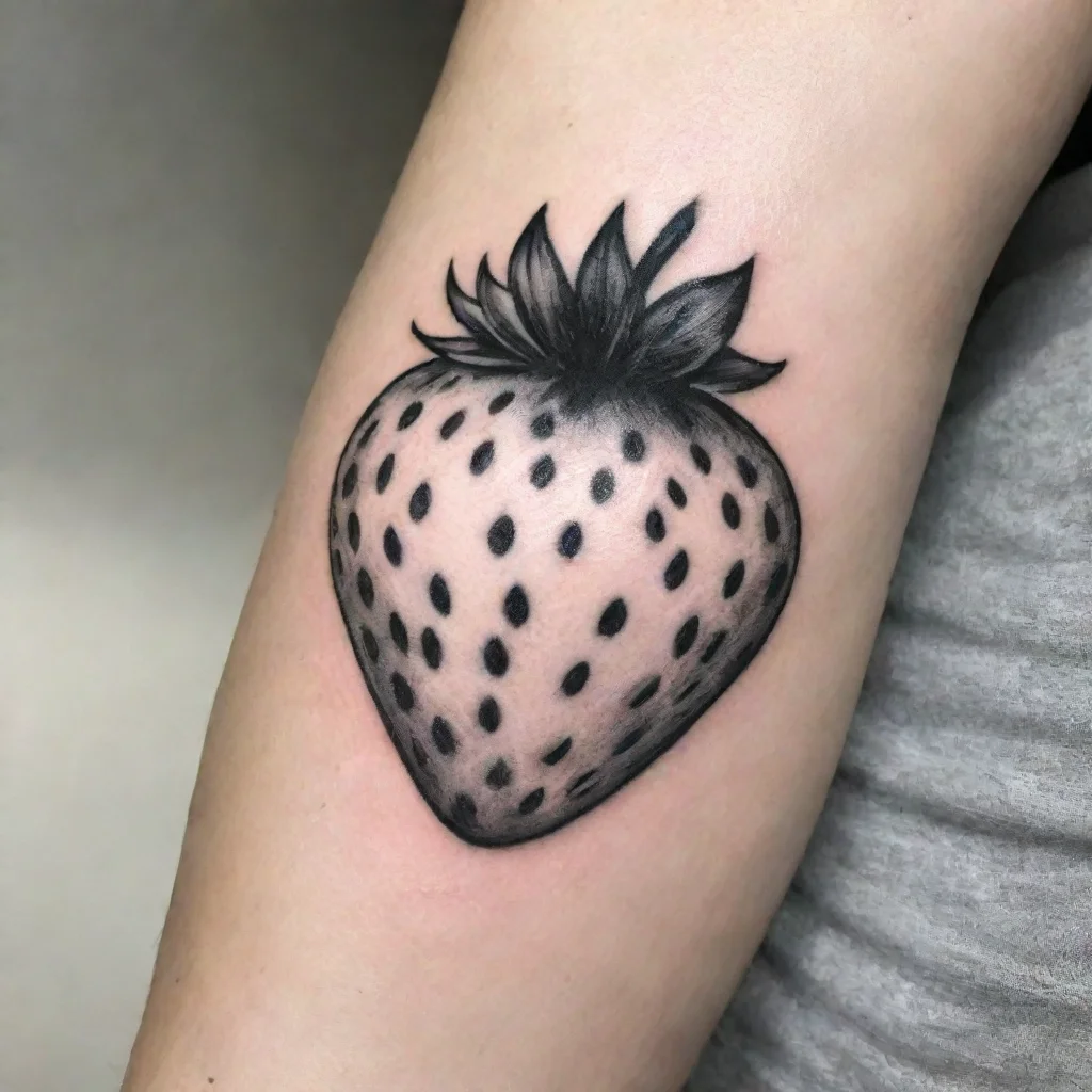 trending strawberry fine line black and white tattoo good looking fantastic 1