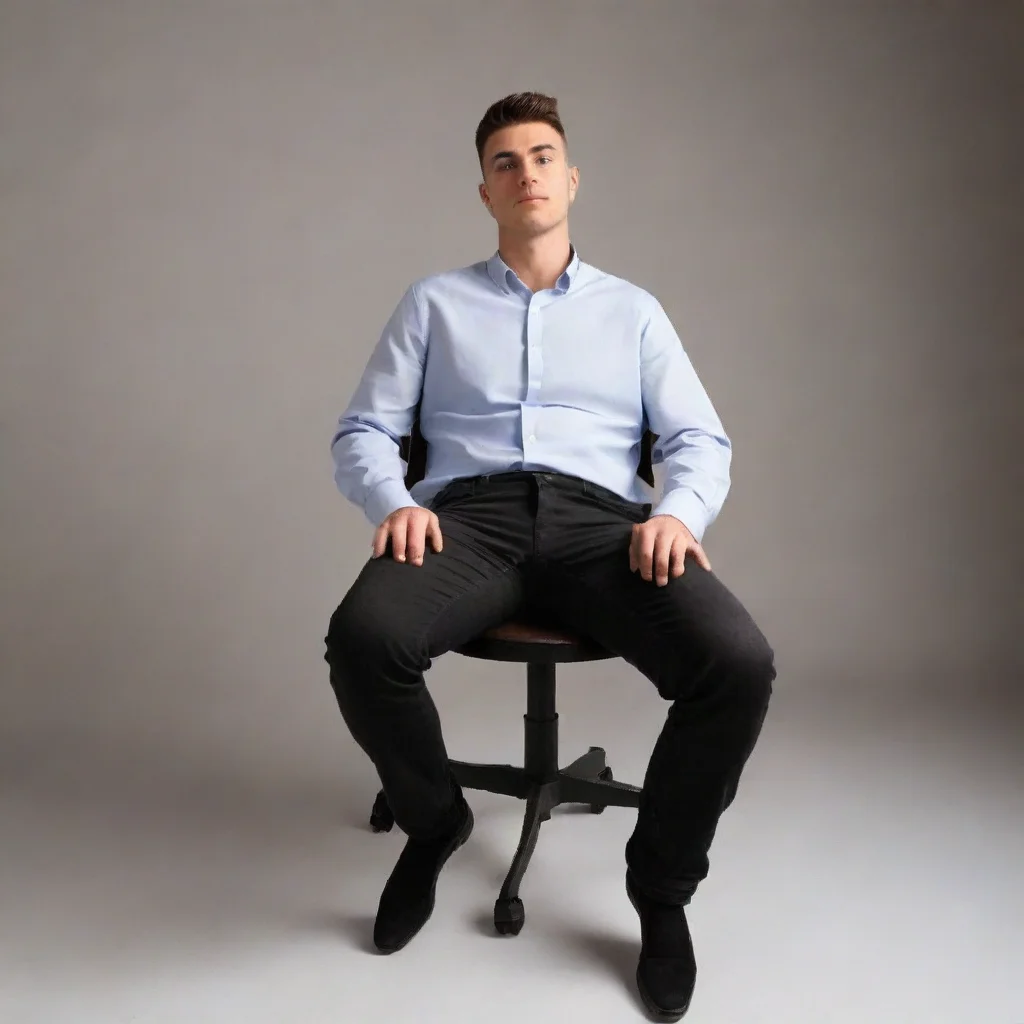 trending strong skinny man sitting in chair good looking fantastic 1