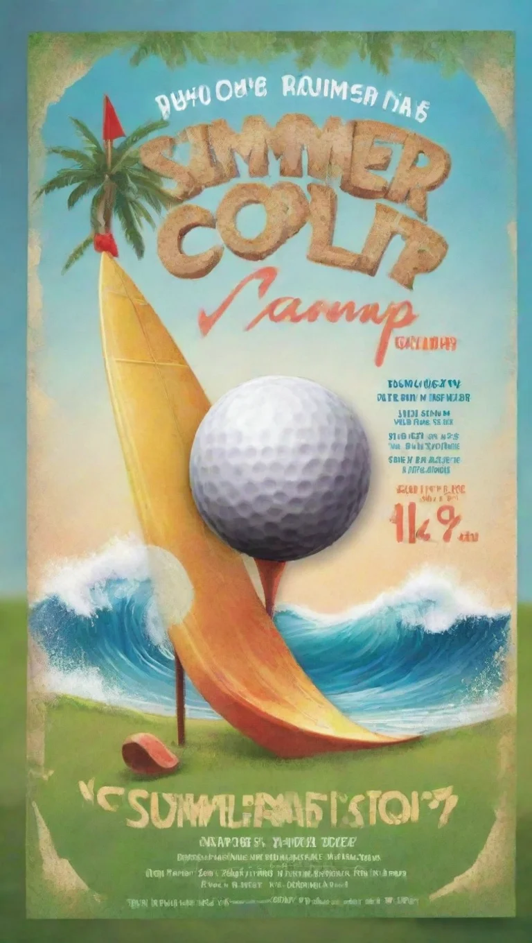 trending summer golf camp flyer surf to turm themed good looking fantastic 1 tall