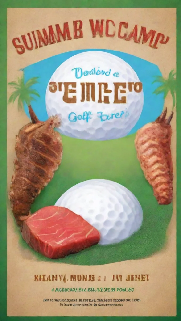 trending summer golf camp flyer with surf to turf theme good looking fantastic 1 tall