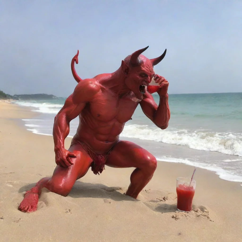 aitrending the devil drinking on the beach good looking fantastic 1