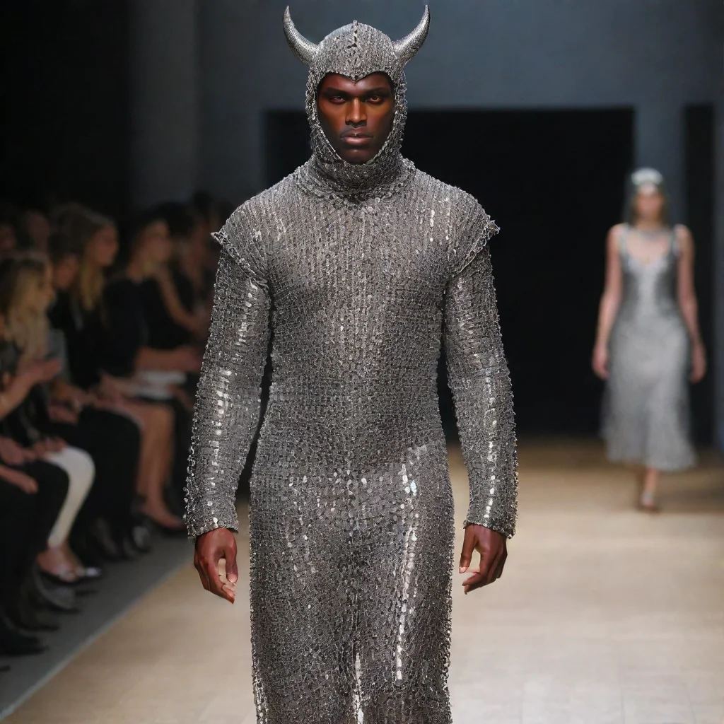 aitrending the devil on the fashion runway wearing chainmail good looking fantastic 1