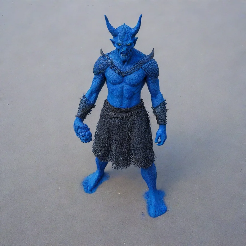 aitrending the devil with chainmail on blue sand good looking fantastic 1