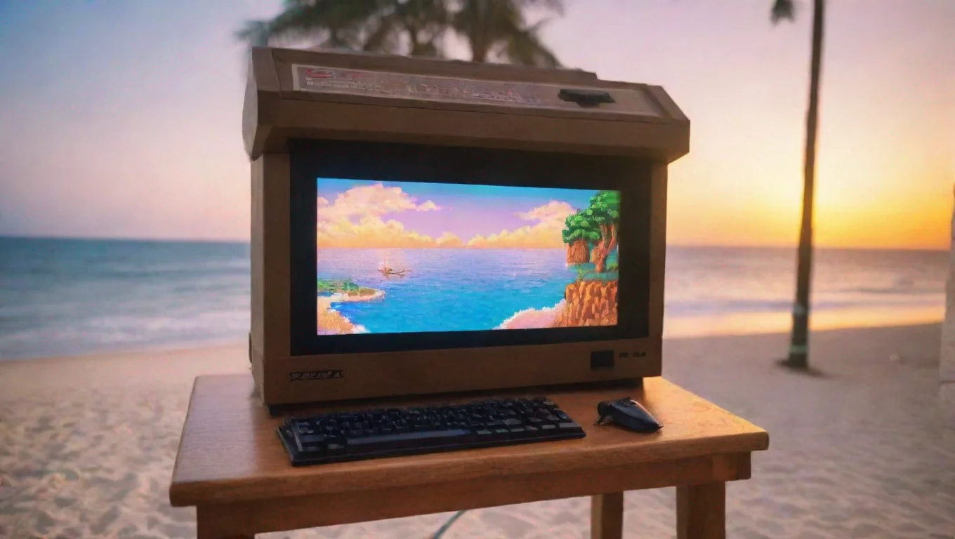 aitrending the pc is playing an 8 bit video game good looking fantastic 1
