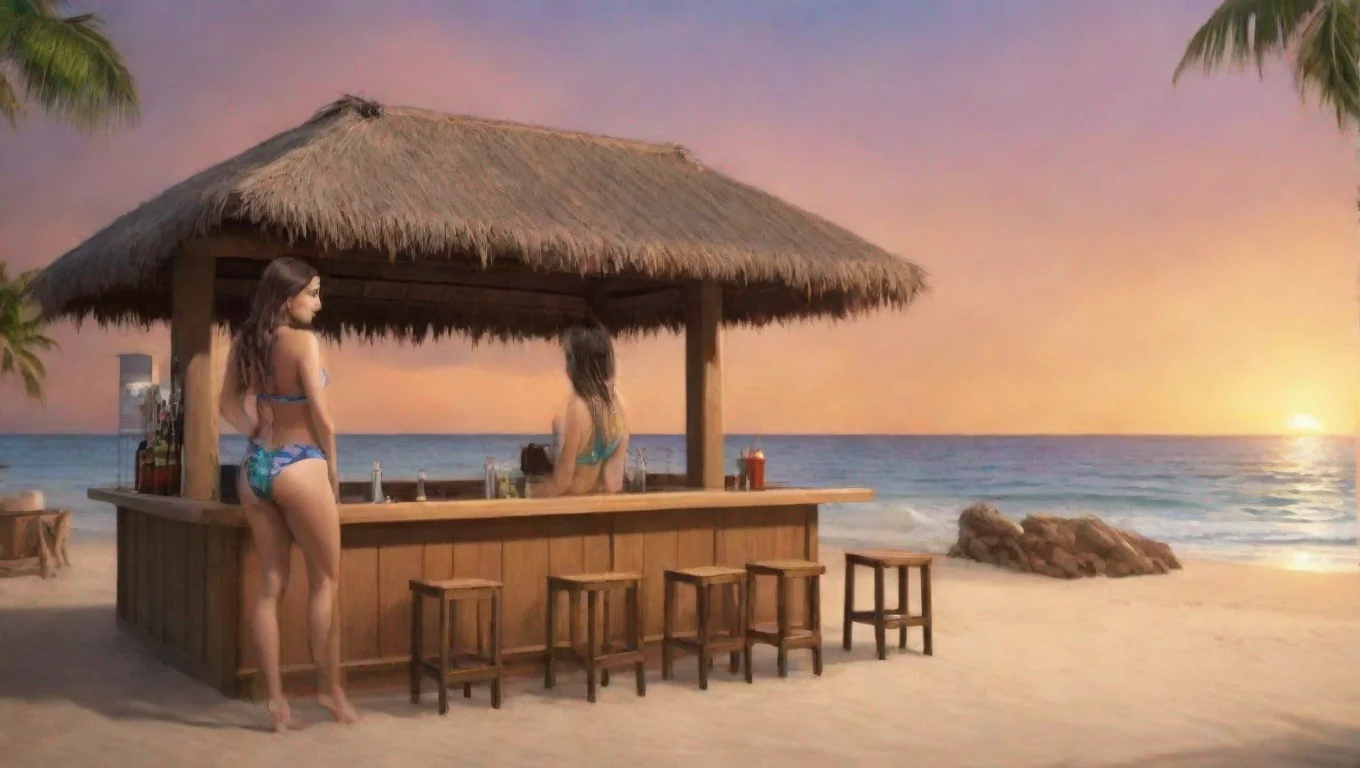 aitrending there are a couple women in swimwear at the bar good looking fantastic 1