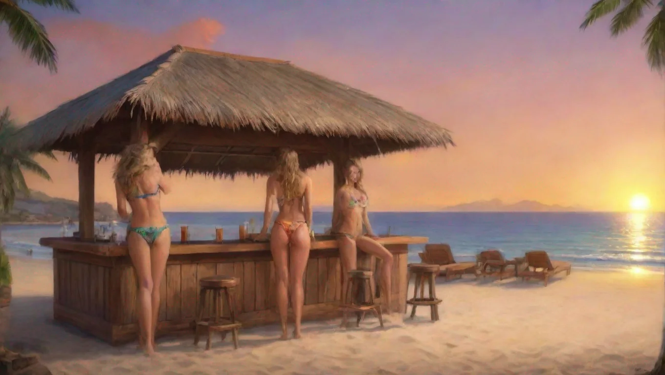 aitrending there are girls in swimwear at the bar good looking fantastic 1