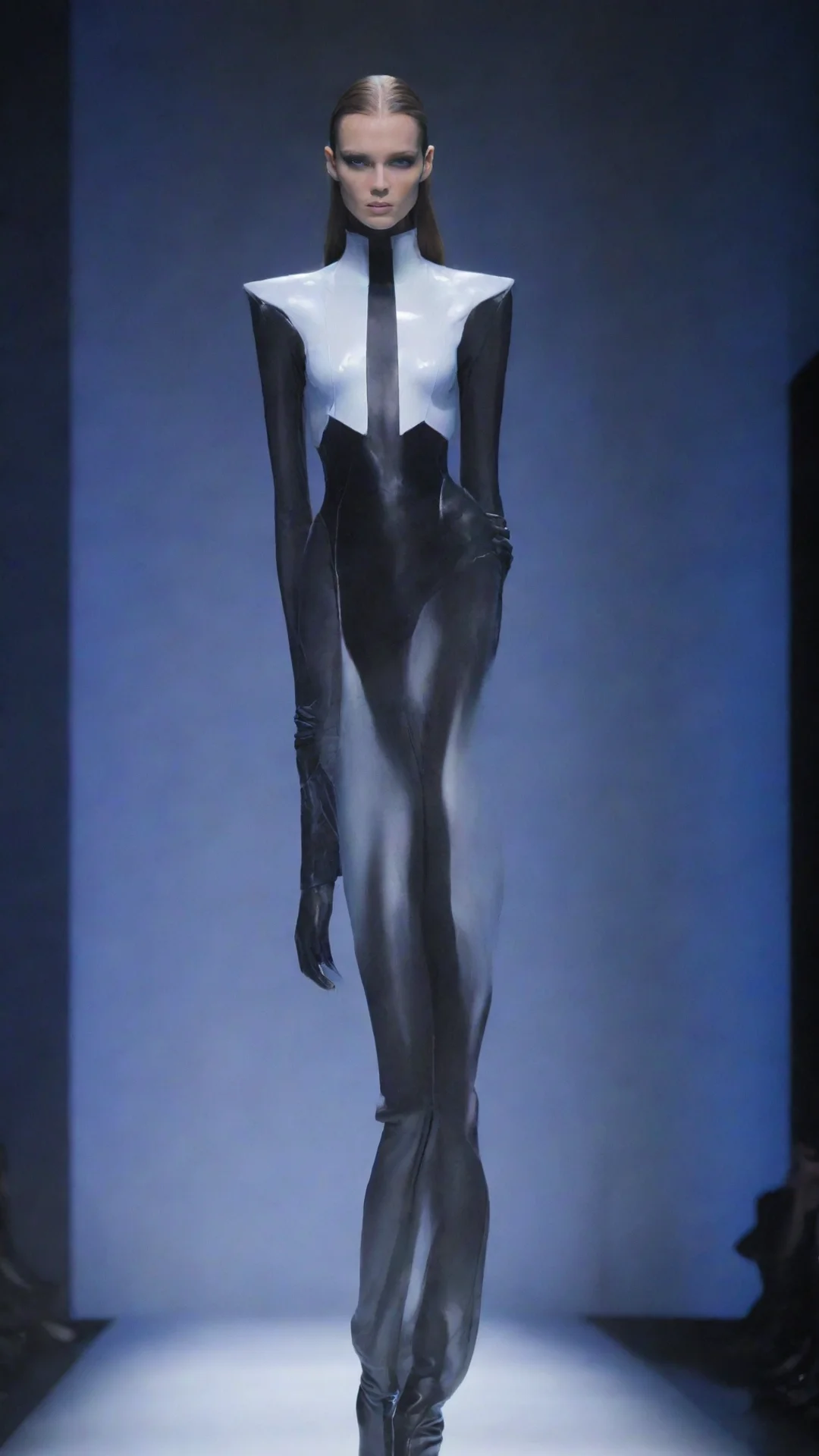 trending thierry mugler fashion style futuristic tall skinny model good looking fantastic 1 tall