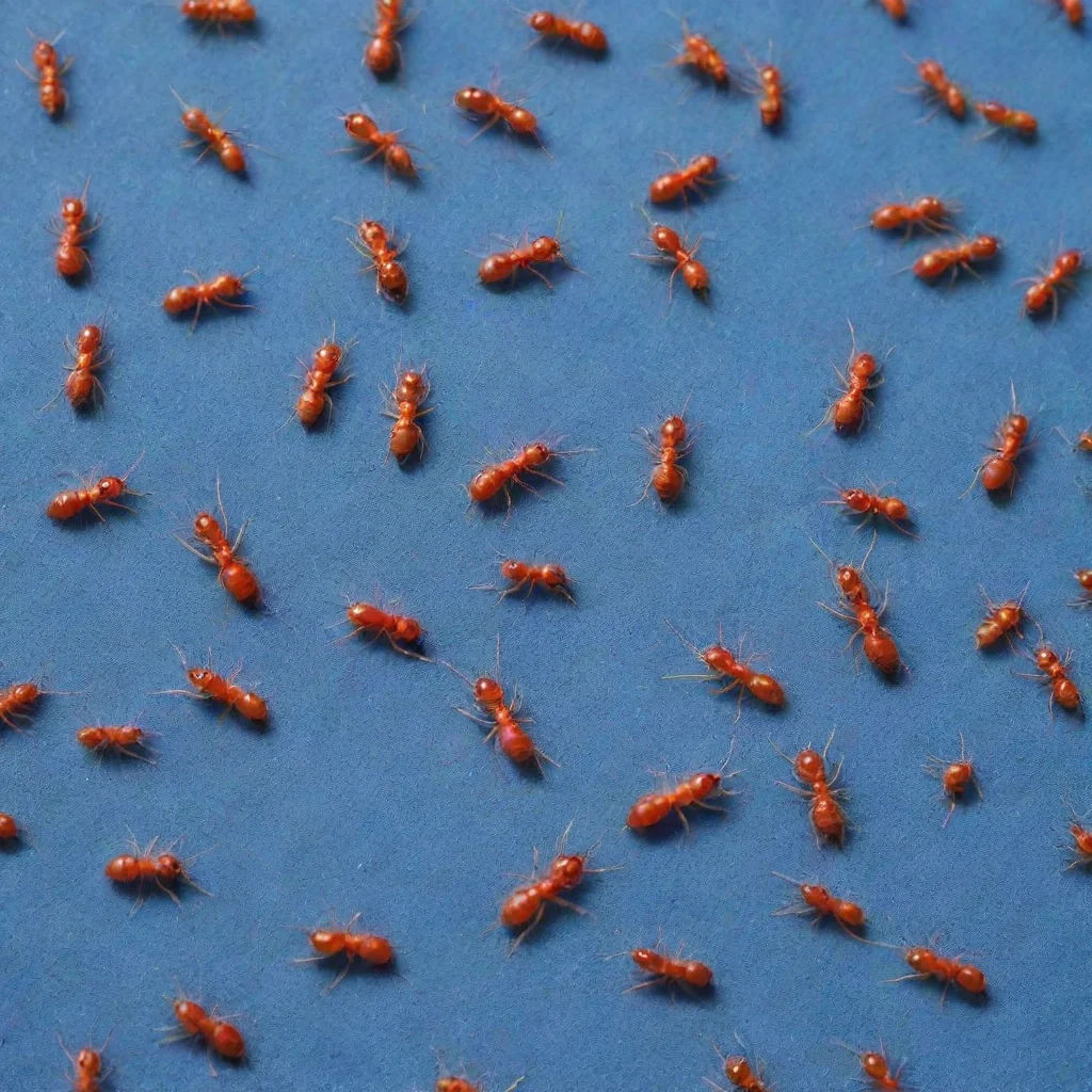 aitrending thousands of red ants on blue sand good looking fantastic 1