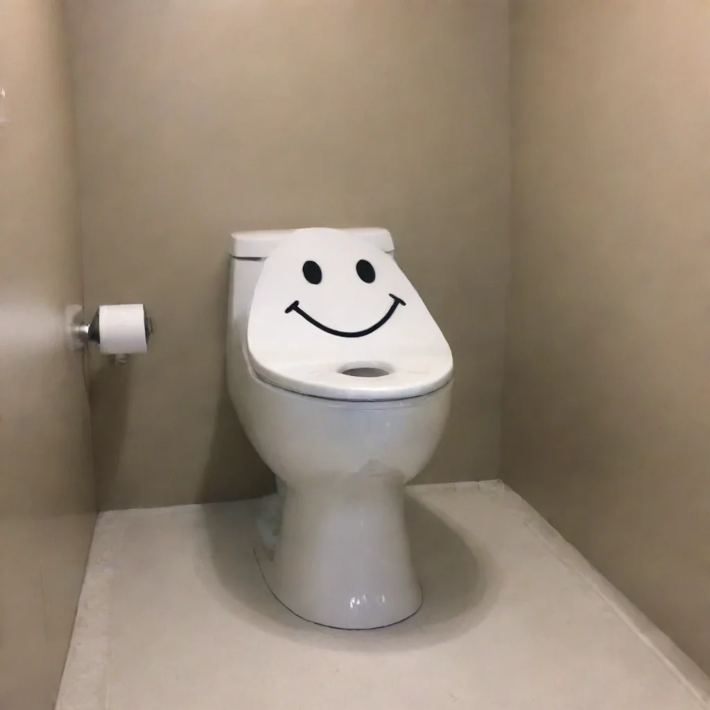 aitrending toilet with head coming out of it and having a creepy smile good looking fantastic 1