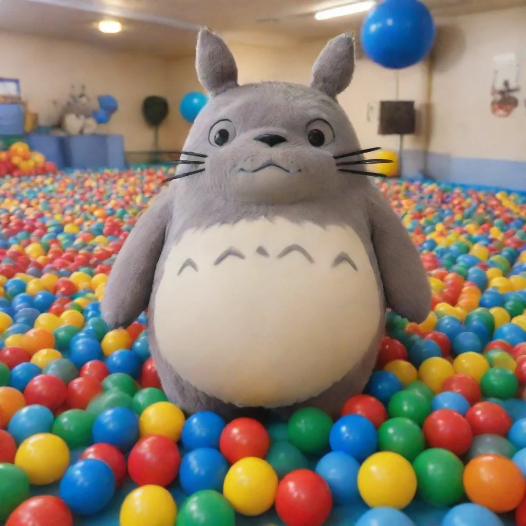 trending totoro from studio ghibli standing in a ball pool good looking fantastic 1